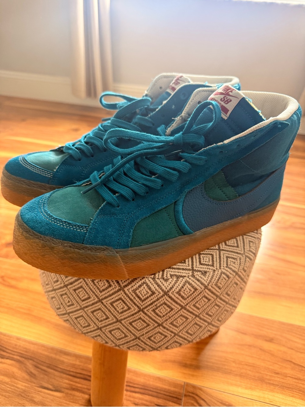 n's Zoom Blazer Mid PRM Plus Green Abyss Teal Gum us 11